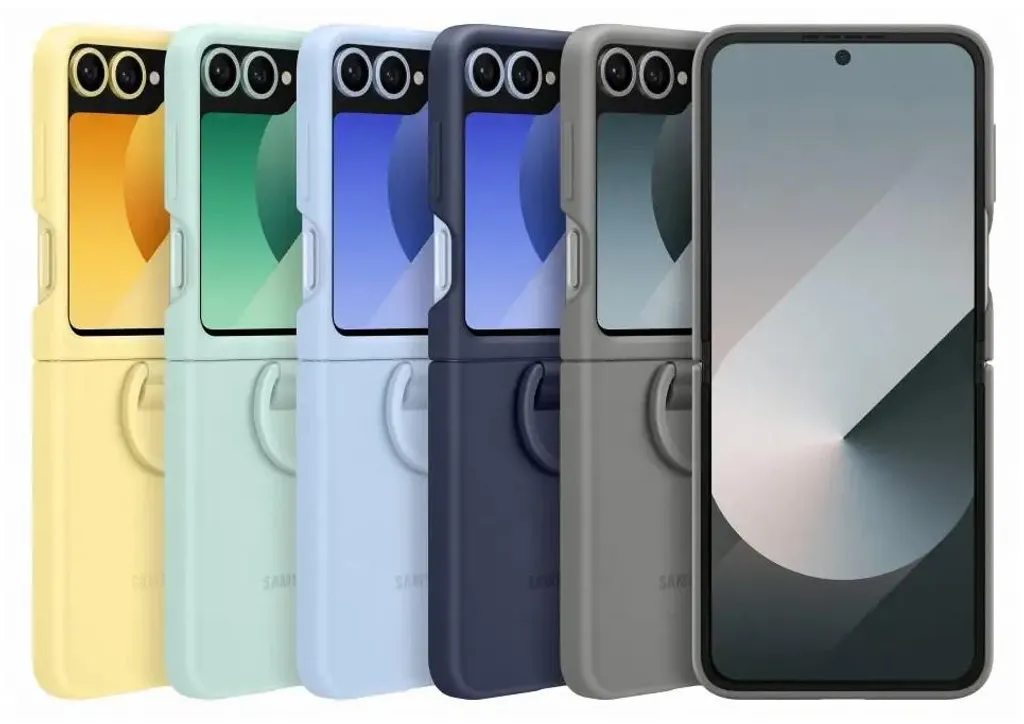 Cover Silicone Samsung Galaxy Z Flip6 Menta EF-PF741TMEGWW con Anello - 11
