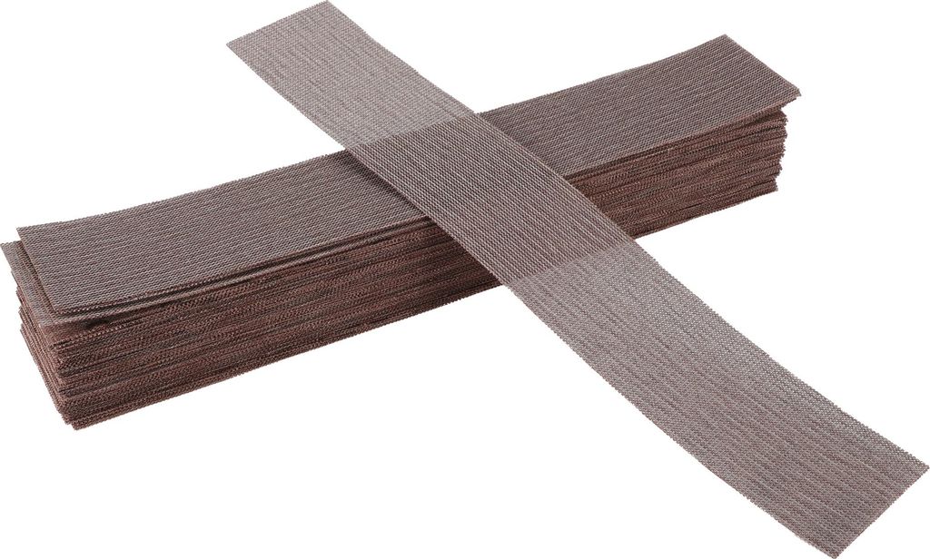 50 Stk. Auto-Holz-Schleifscheiben Glättung Klett-Schleifpapier für Holzbearbeitung, Automobil-Restauration 16,54"x2,76" 120 Körnung Braun Alumin...