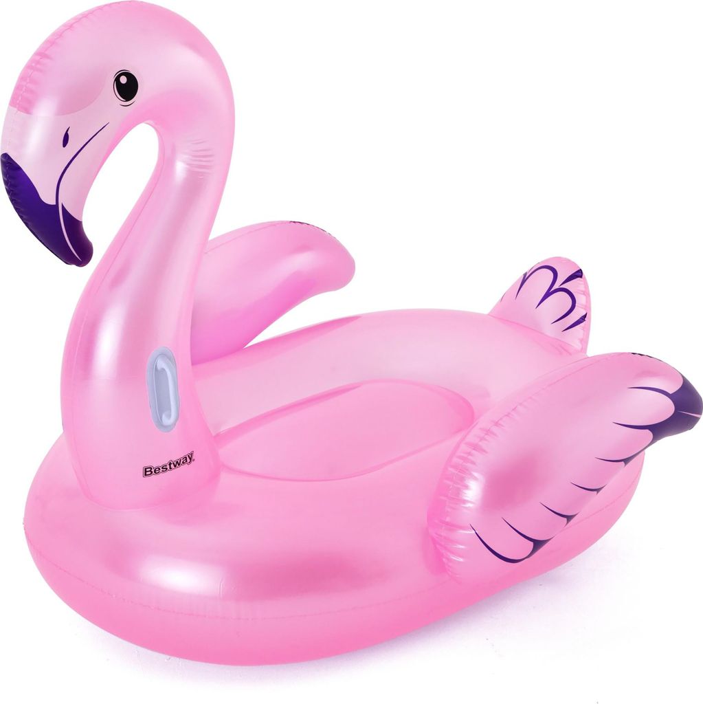 Nafukovací plameniak MAXI s držadlami, 173x170cm Obrázok produktu 