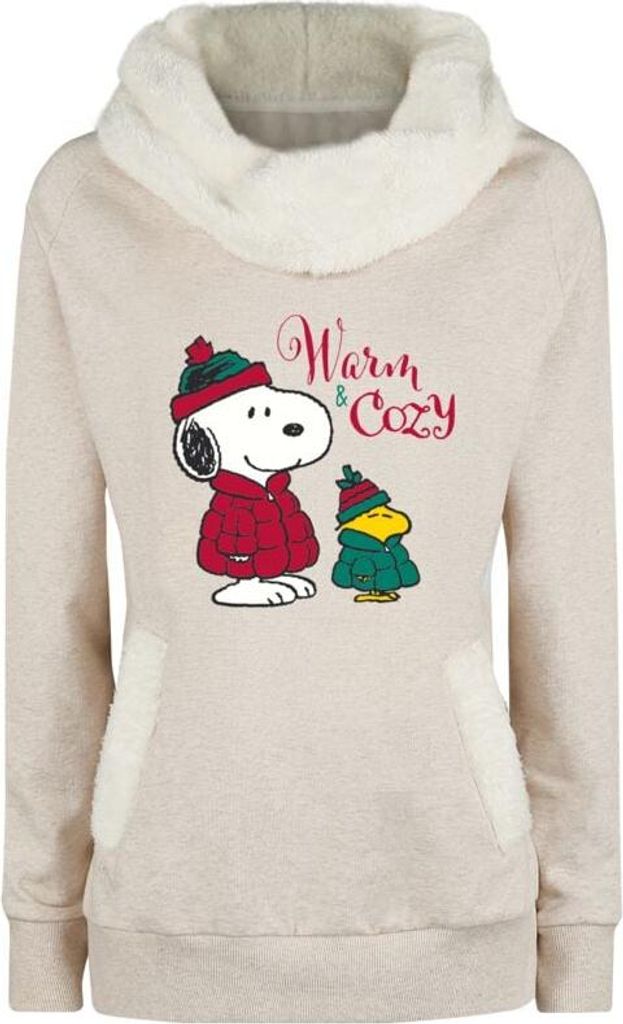 Peanuts Sweatshirt Damen Warm & Cozy beige L