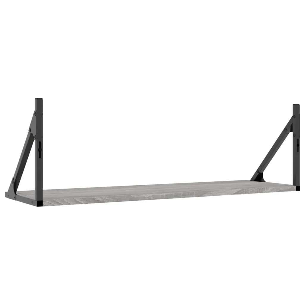 Offerta Set 2 Mensole 80cm Grigio Sonoma Maison Exclusive Legno - 6