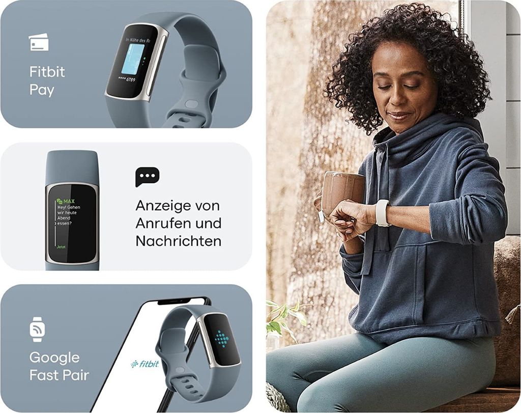 Fitbit Charge 5 graublau/platin Produktbild 20