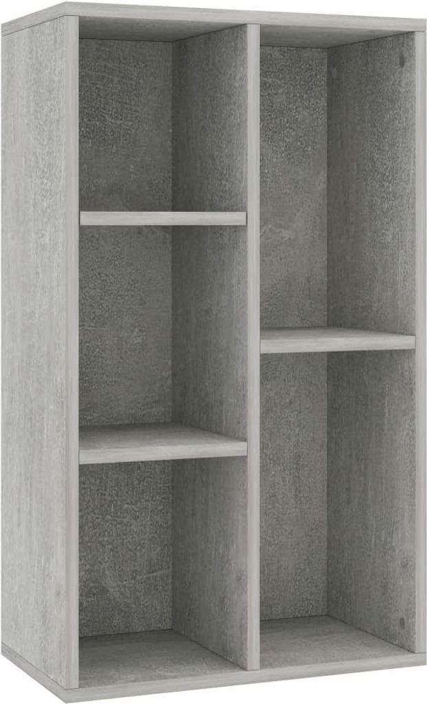 Bücherregal/Sideboard Betongrau 50x25x80 cm Holzwerkstoff