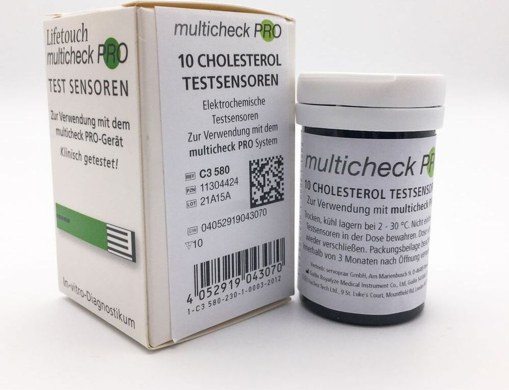C3 580 Cholesterol Sensoren Teststreifen, 10 St., für Produktbild 