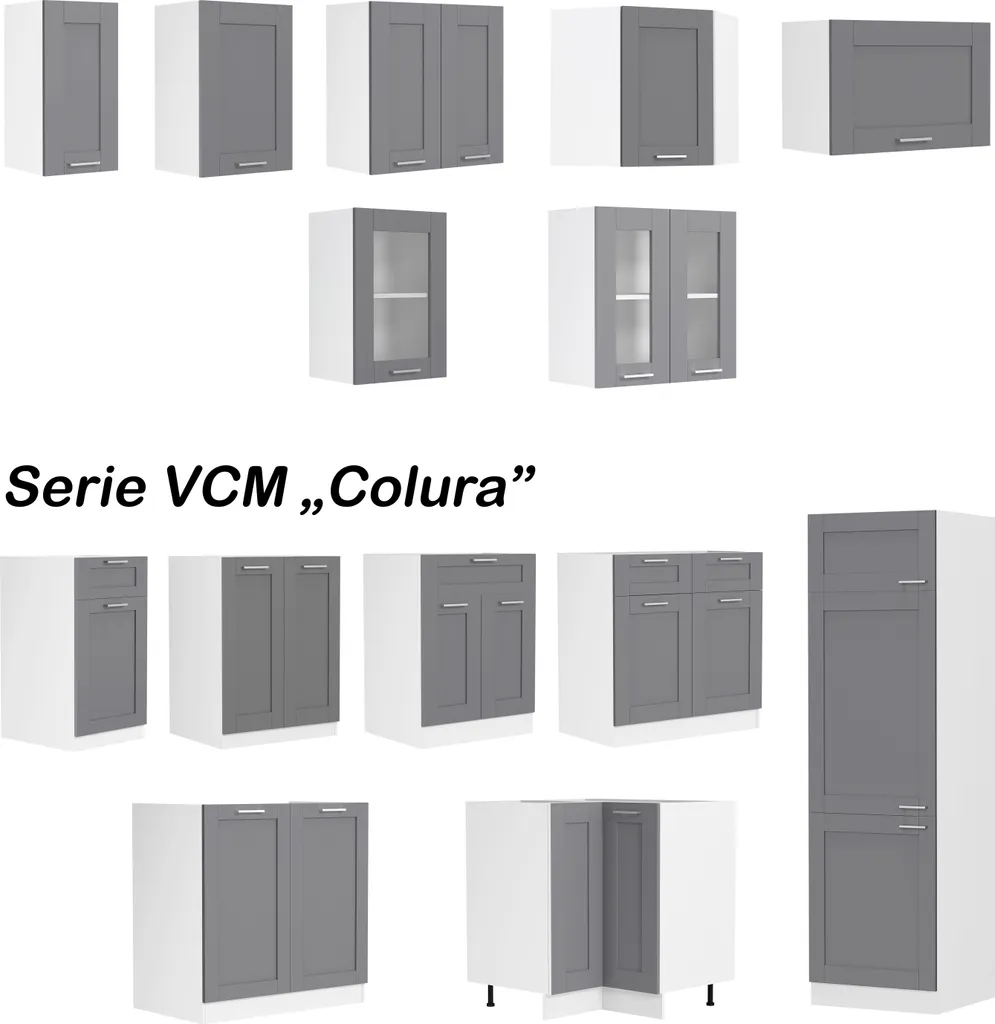 Meuble Haut de Cuisine 40 cm VCM Colura - Armoire Suspendue de Rangement - 2