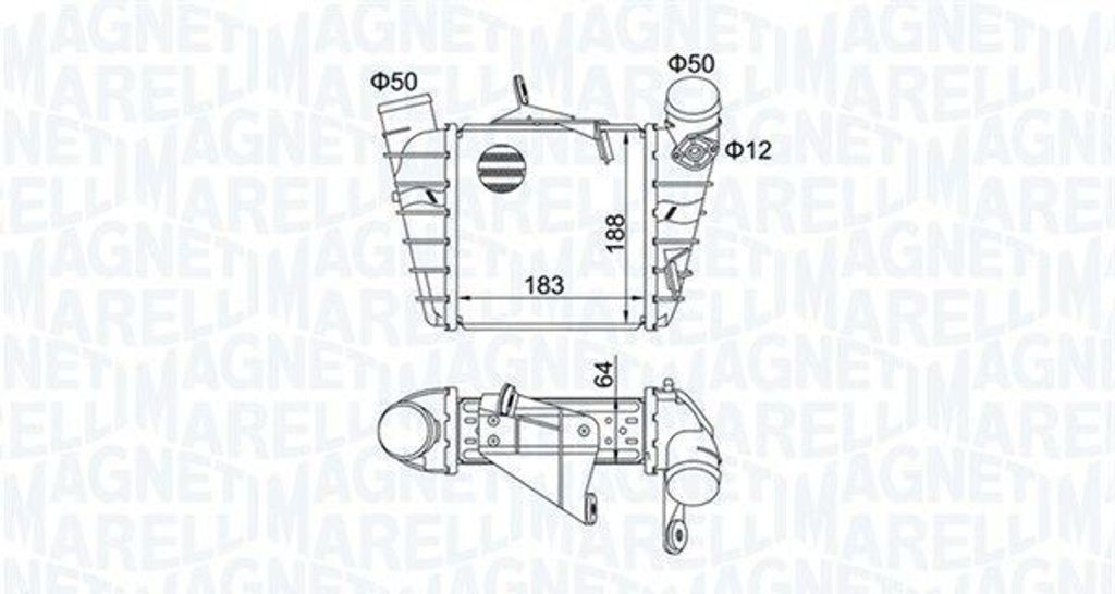 MAGNETI MARELLI 351319204750 Ladeluftkühler LLK für VW POLO (9N) Turbo Intercooler