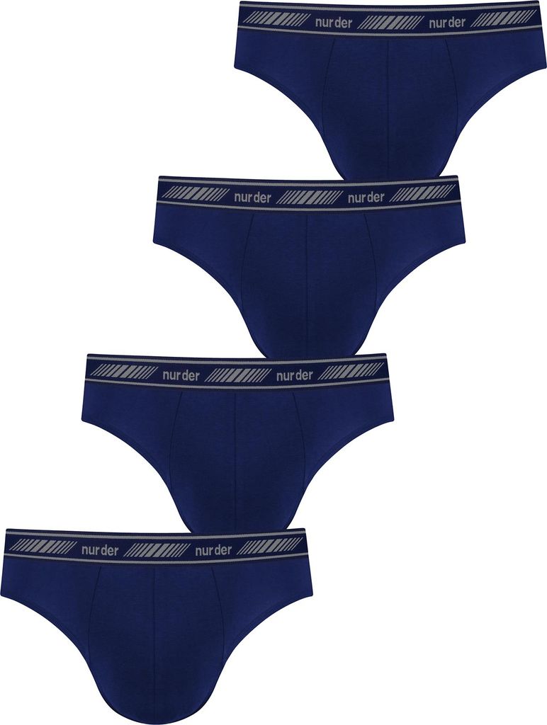 NUR DER Herren Slip 4-Pack 3D-Flex Classic - marine - Größe Produktbild 