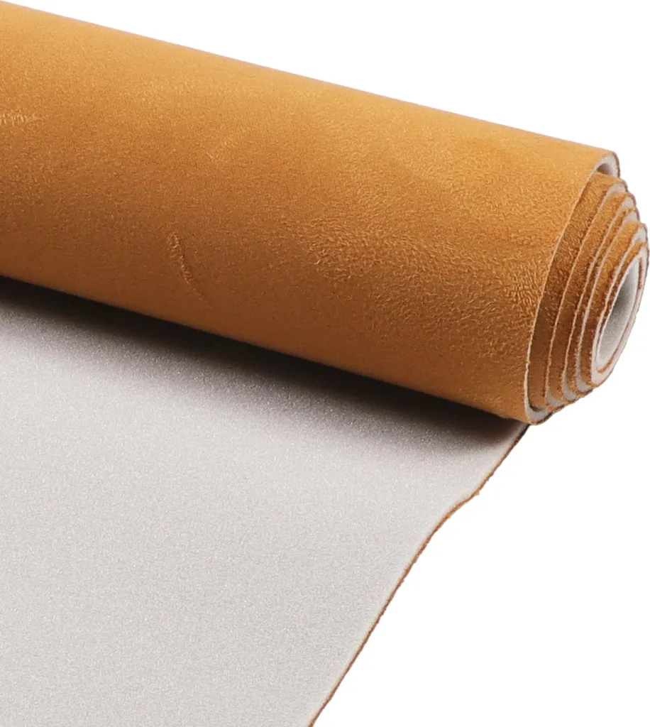 Tissu Suédé 150g Garniture de Toit 200x121cm avec Mousse de Support Marron