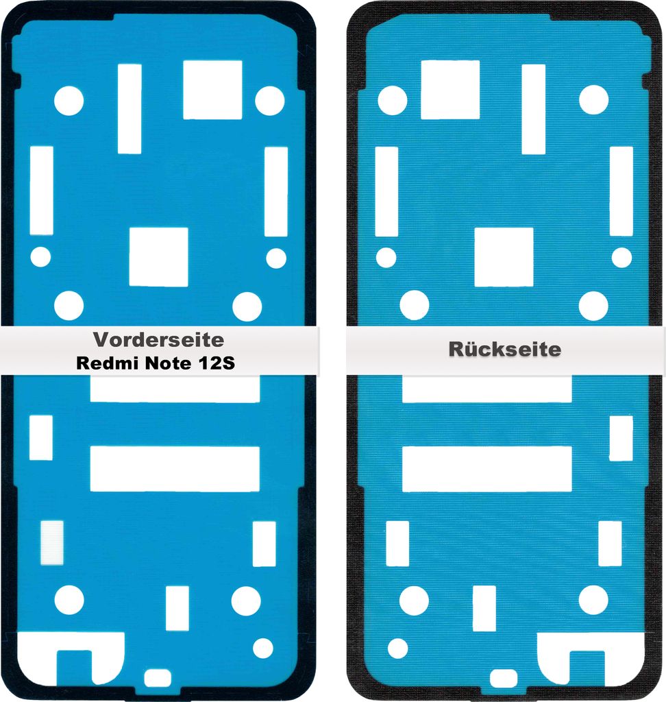 Redmi Note 12s Akkudeckel Klebefolie Rahmen Kleber Dichtung Produktbild 