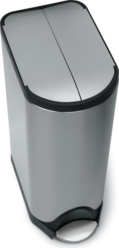 simplehuman 30 Liter schmetterling Treteimer, fingerabdrucksicherer gebürsteter Edelstahl - 8,2x8,2x31,2 cm; CW1824