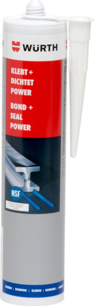 WÜRTH Konstruktionsklebstoff Klebt + Dichtet POWER grau Produktbild 