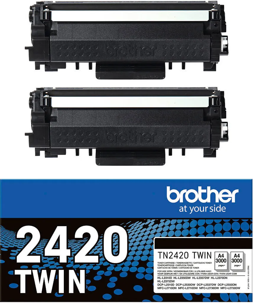 Toner Brother TN2420 Pack de 2 : Fini les Impressions Floues en Noir