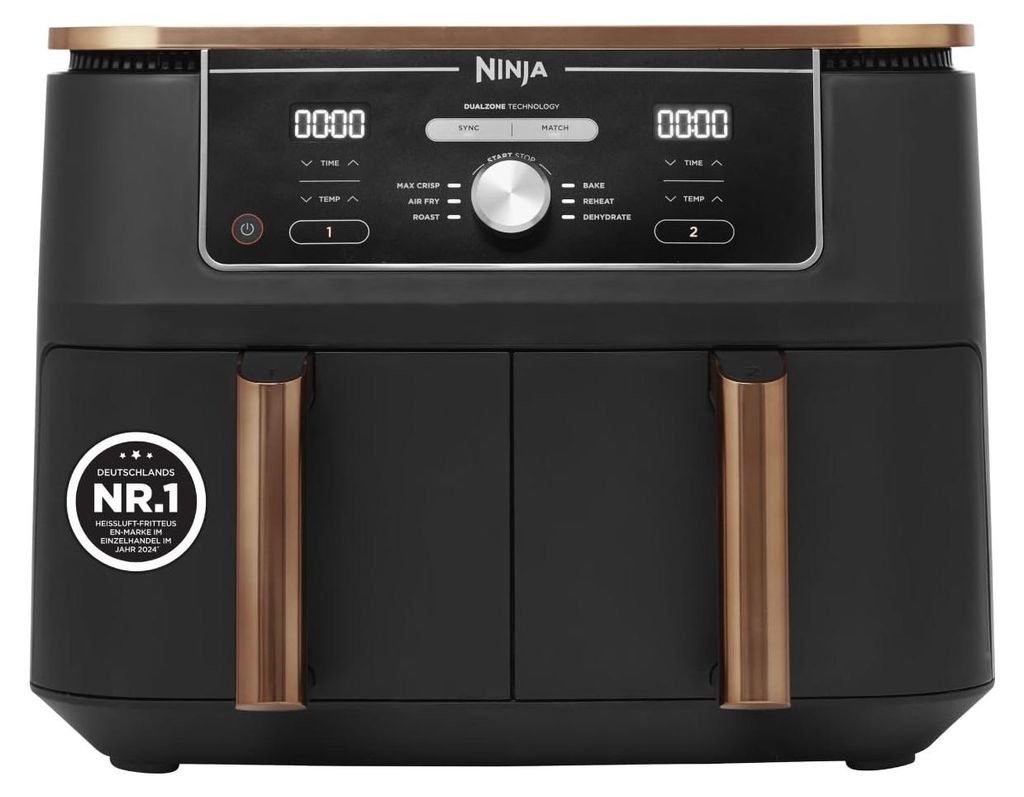 Ninja AF400EU, freidora de aire, 9,5 litros, doble, negra, Imagen del producto 