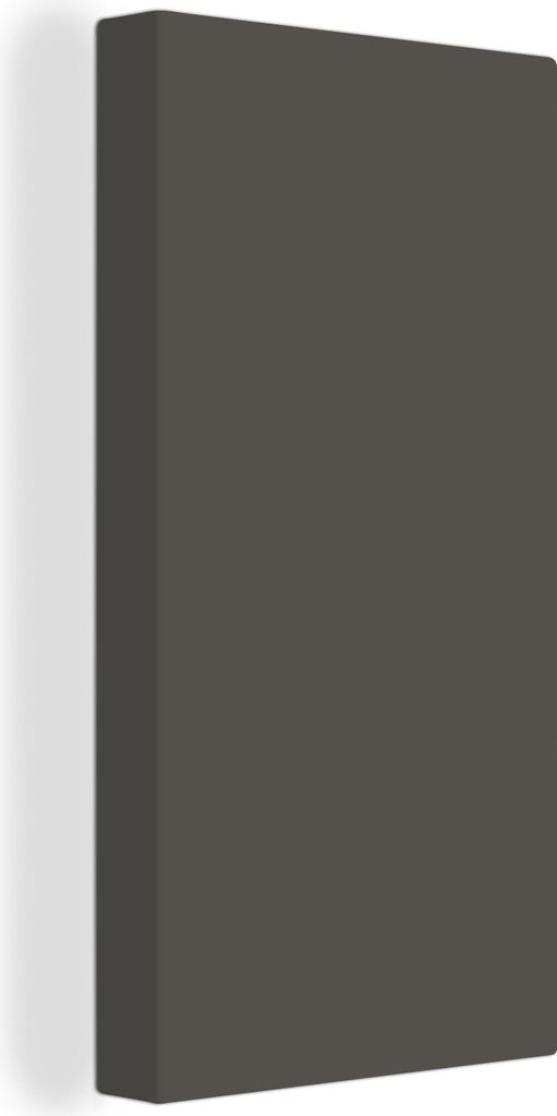 MuchoWow - Leinwandbilder - Grau - Farben - Einfarbig, Wandbild, Wanddeko Bilder Wohnzimmer, 20x40 cm