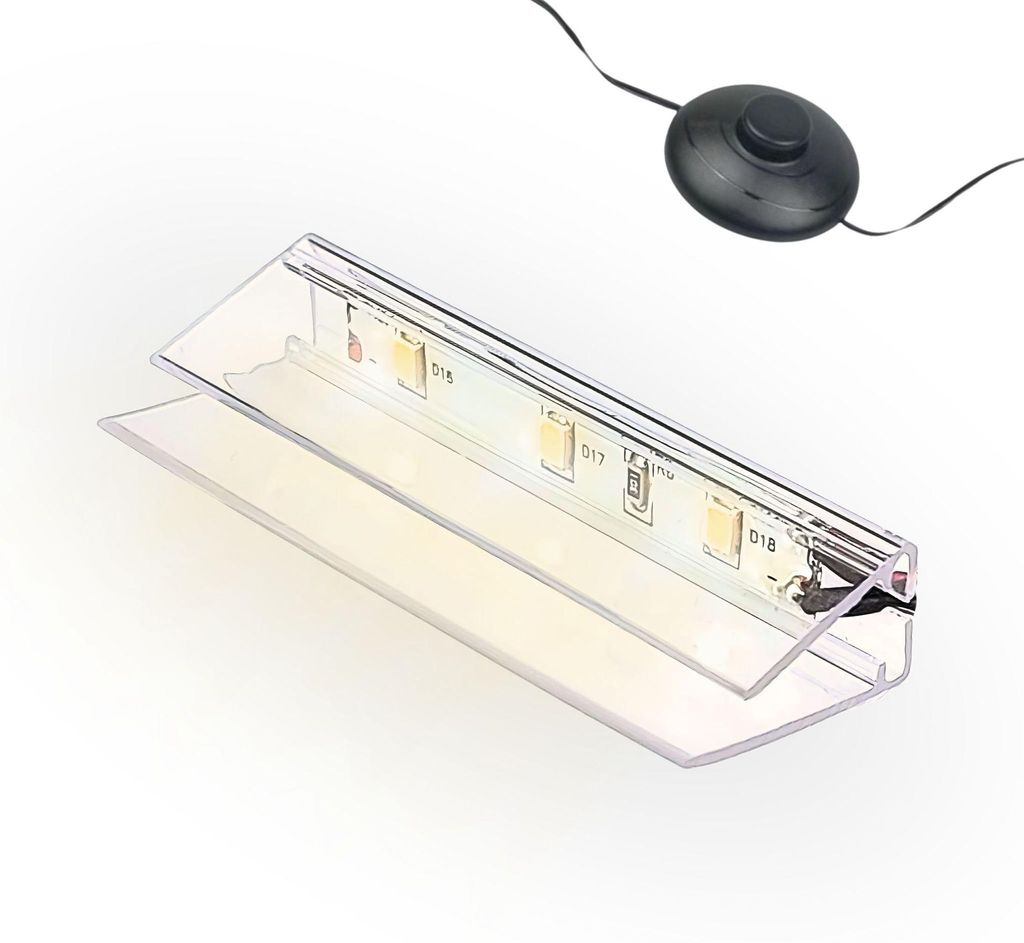 kalb | LED Glaskantenbeleuchtung Clip Set 3000K/5000K Produktbild 
