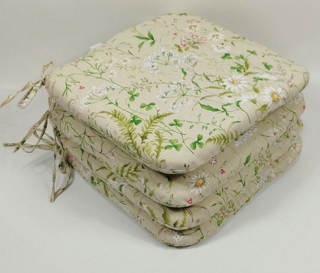 Sedák 40x40 cm látka kapradí - set 4 kusy Obrázek produktu 