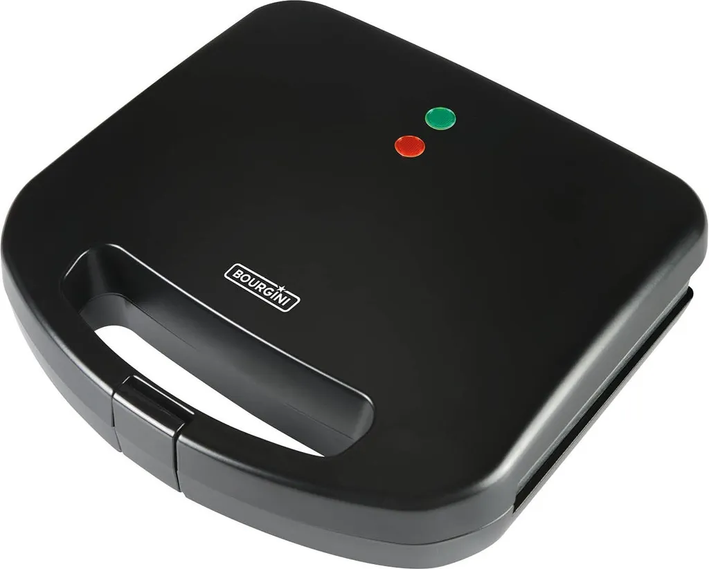 Gril de Contact Bourgini 800W Noir - Appareil Sandwich XXL Antiadhésif