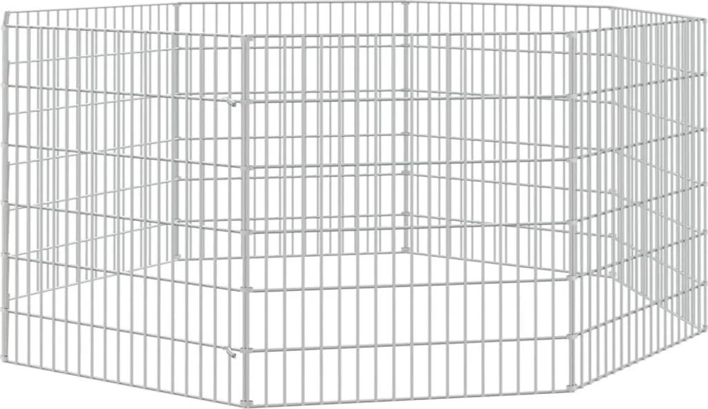 vidaXL Enclos 8 pièces 54x60 cm en Fer galvanisé pour petits animaux