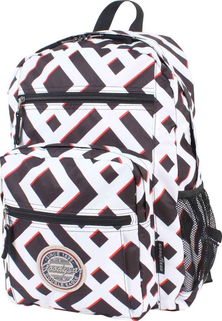 Goodyear Rucksack "Chopper" mit Laptopfach, schwarz/Druck, 43x20x32 cm; G00304.07