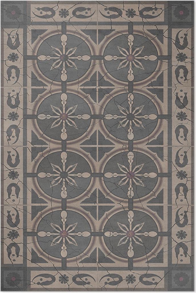 Rustikale geometrische Ornamente – Vinyl Fußmatte – 150x225 cm – Rutschfest, Pflegeleicht & Langlebig