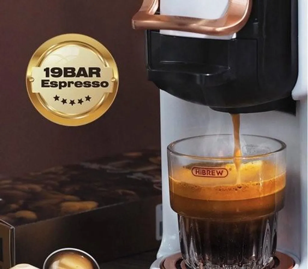 Machine à café 19 bars 5 en 1 compatible dosettes et café moulu