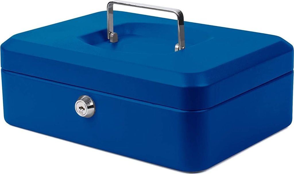 pavo Geldkassette blau Maße: (B)250 x (T)180 x (H)90 mm