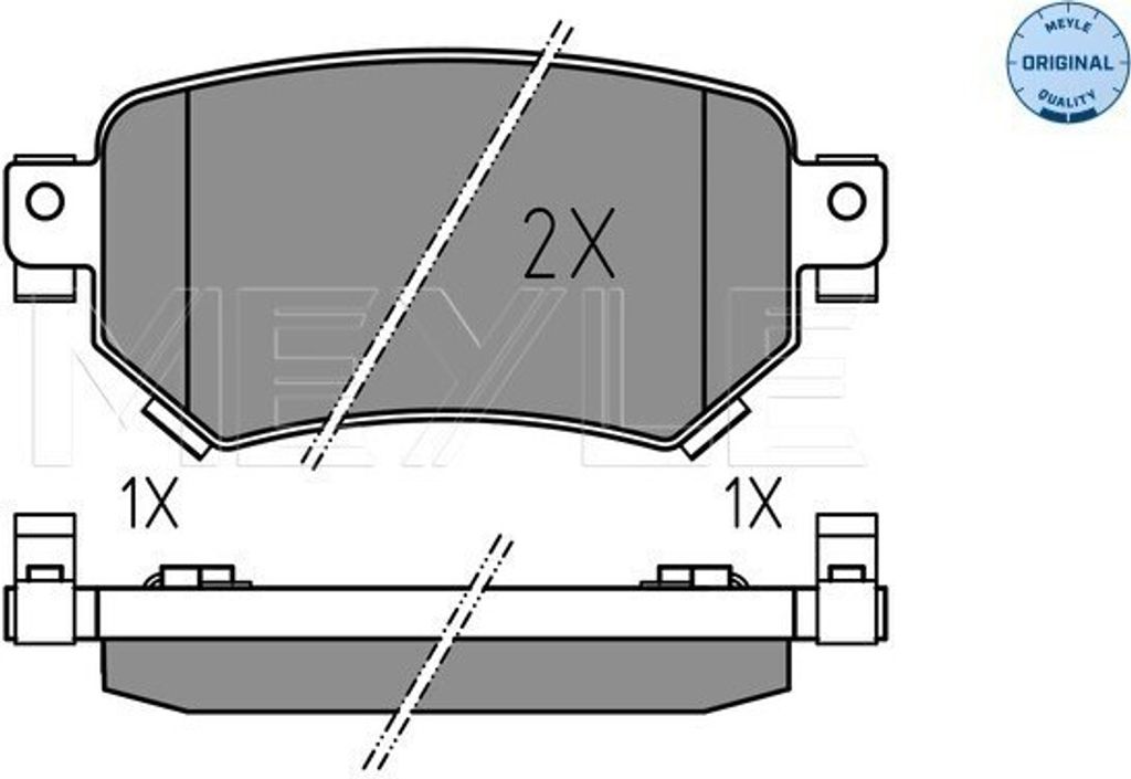 MEYLE 025 223 4915 Bremsbeläge Hinten für MAZDA 6 Kombi (GJ, GL) 6 Limousine (GJ, GL) 6 Kasten / Kombi (GJ)