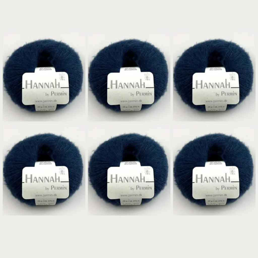 Laine Douce qui ne Gratte Pas : 6 Pelotes Hannah by Permin Bleu Marine