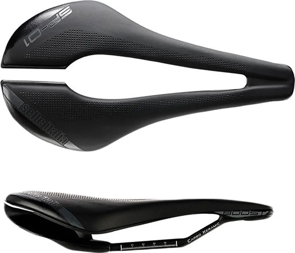 Selle Italia SP1 Boost Kit Carbonio Superflow S - Selle de Route Noire