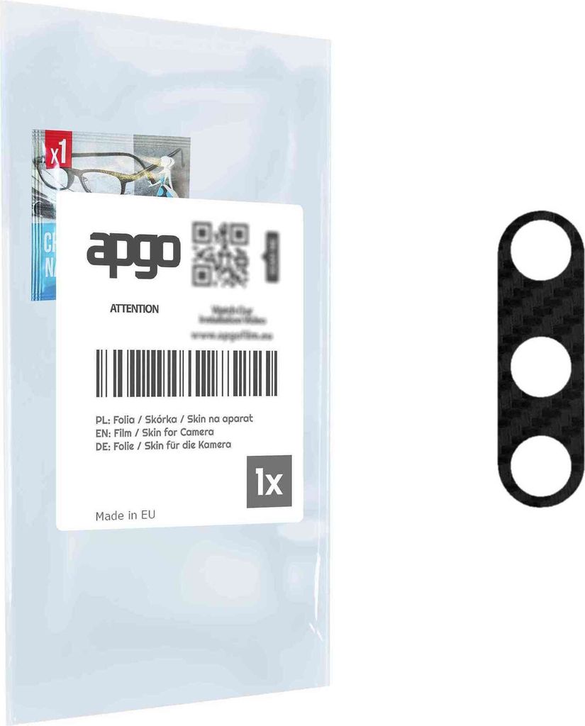 apgo Objektivschutz-Folie, Kameraschutz kompatibel mit OnePlus 8 5G UW, Carbon-Imitation, Rückseite Schutzfolie für Kamera-Insel, Hinten Folie, k...