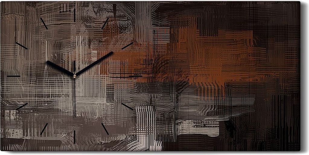 Dekor Leinwand Uhr Wandbilder Kunstdruck 60x30 Handgemachte Malerei abstrakt - schwarze Hände