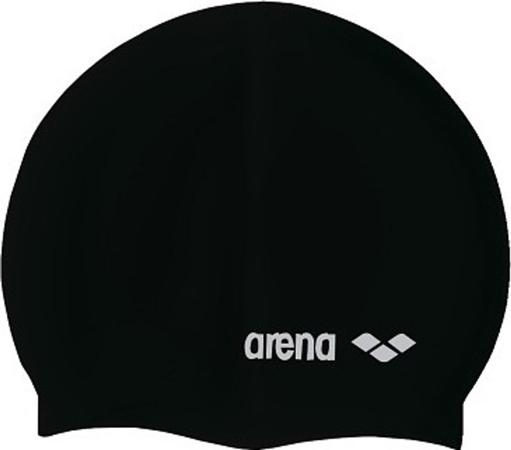 Arena Classic Silicone Cap, Schwarz, Silber, Kappe, Unisex, Produktbild 