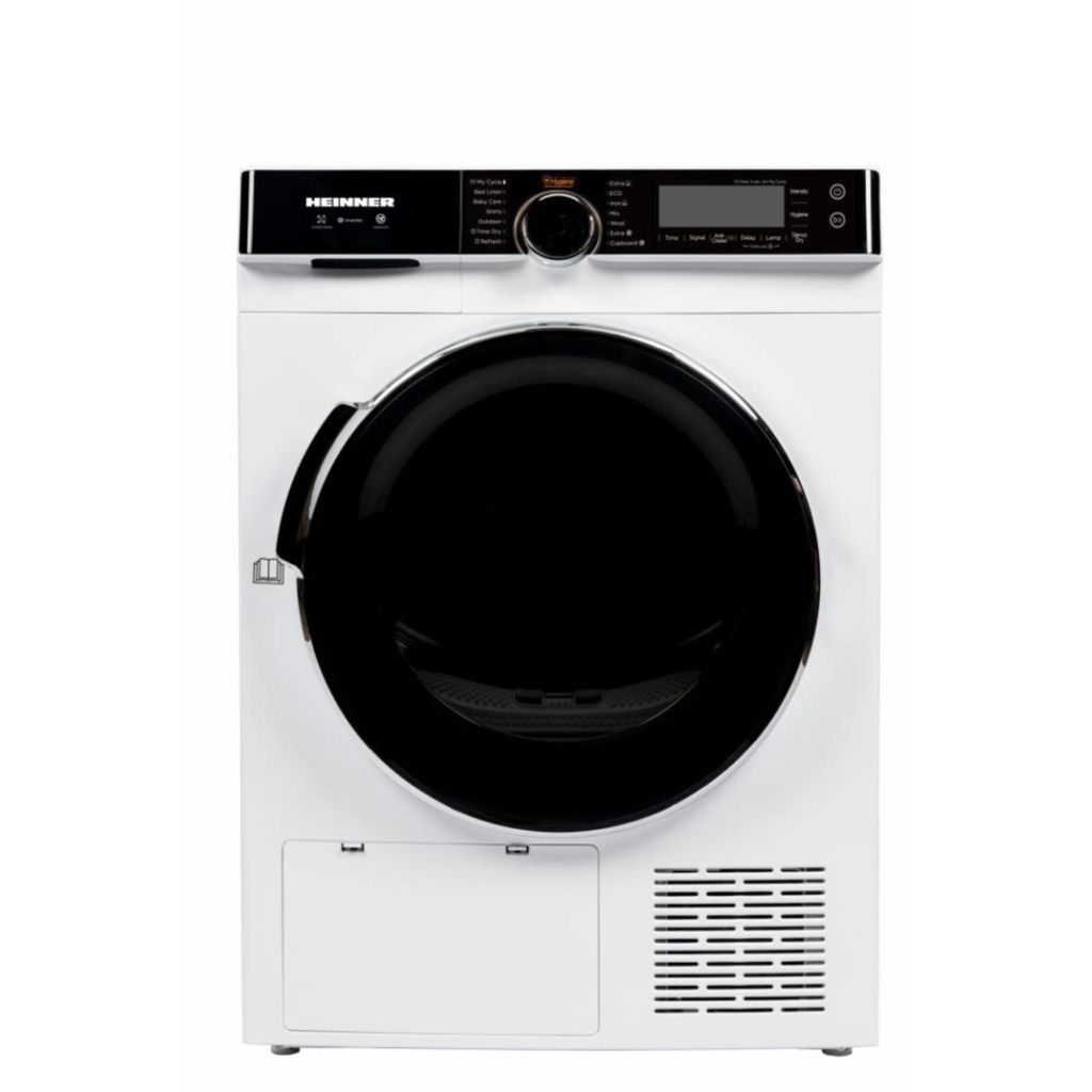Heinner HHPD-M10K3A Wärmepumpentrockner 10 kg, Anti-Kräuselfunktion, LED-Display, Weiß