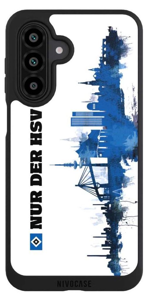 NIVOCASE Handyhülle für Samsung Galaxy A17 5G Hülle NIVOpure Case Schwarz Bundesliga HSV Offizielles Lizenzprodukt