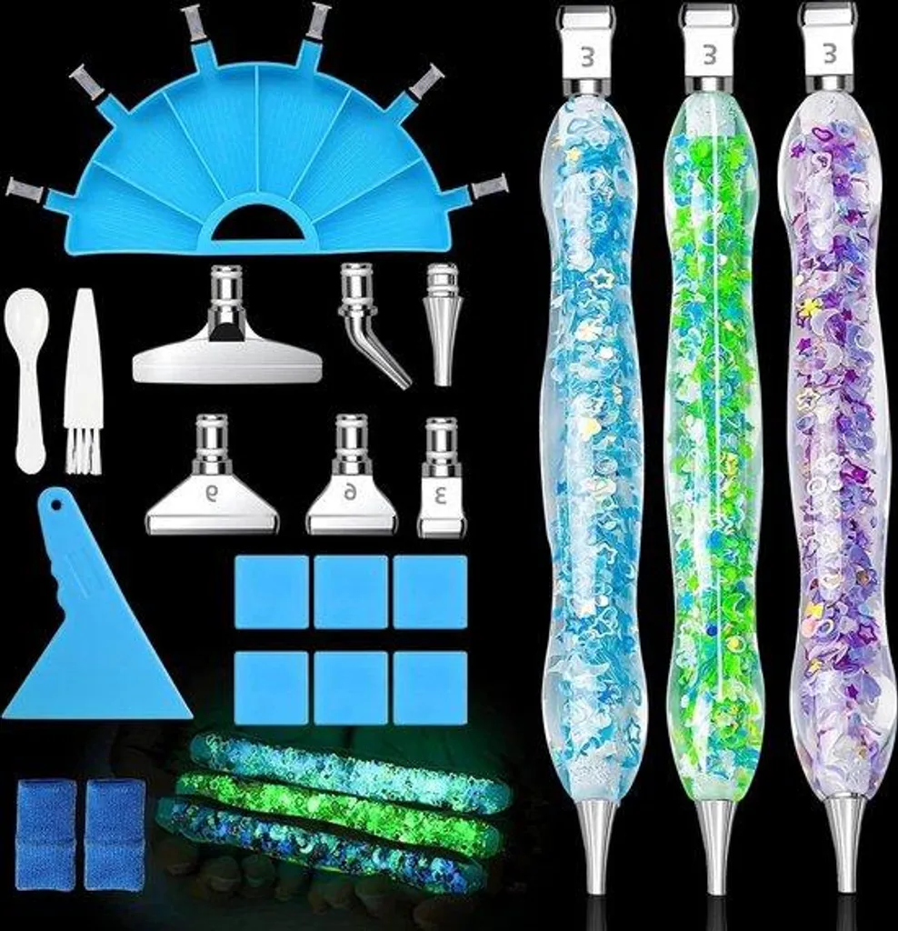 Matériel Diamond Painting Pro : Stylos et 6 Embouts Métal pour Loisir