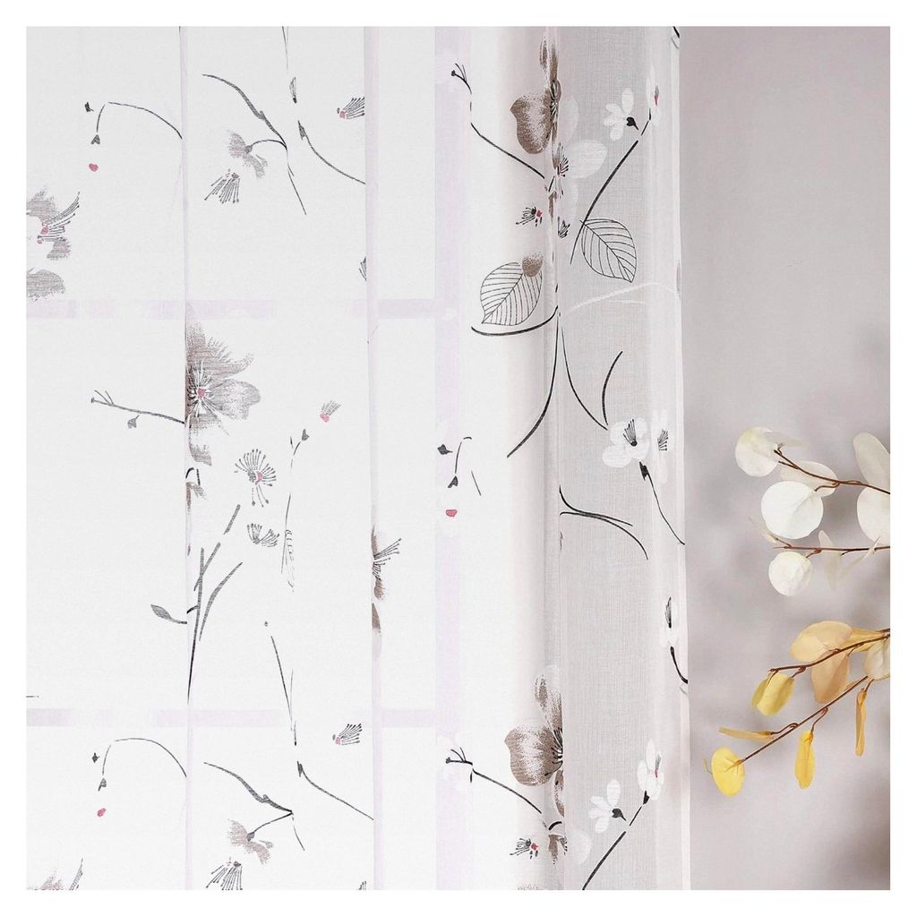 Gardinen mit Kräuselband Ausbrenner Gardinenschals Transparente Moderne Fenster Gardinen mit Blumenmuster Wohnzimmer Flächenvorhänge Dekoschals ...