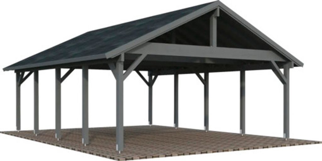 Doppelcarport Palmako Robert 40,6 m² 555 x 732 cm dunkelgrau