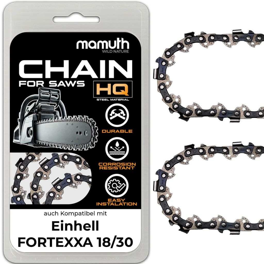 2x catena per motosega 30cm 1,1mm 3/8" 45 TG per Einhell Immagine del prodotto 