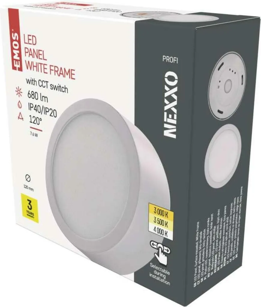 EMOS Apparecchio LED NEXXO ZM5123 7,6W | Plafoniera 12cm Bianco CCT