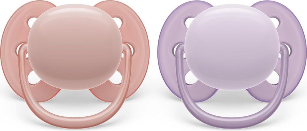 Philips AVENT ultra soft Schnuller - 2er Pack, BPA-freier, weicher Schnuller für Babys von 0-6 Monaten, inklusive Transport- und Sterilisationsbox...