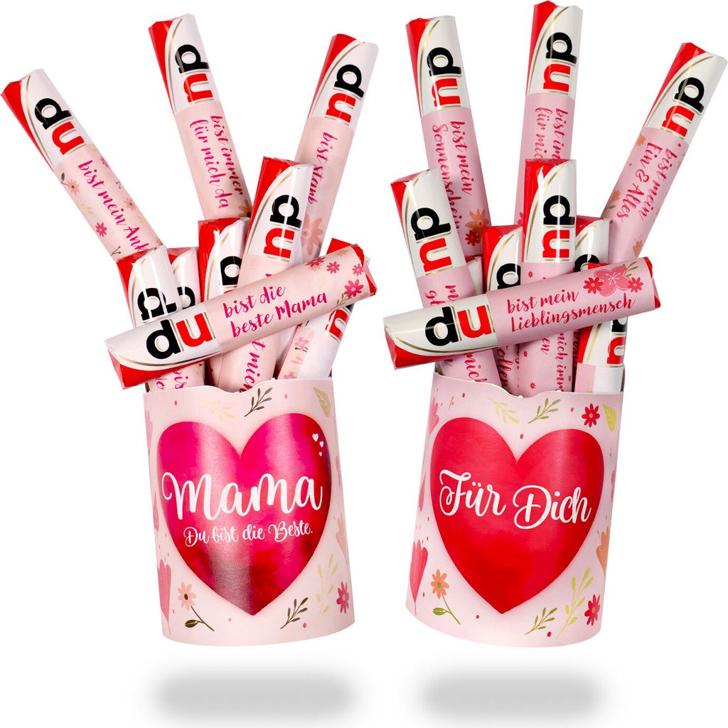 younikat Aufkleber-Set Mama und Für Dich passend für Zwei Duplo Pralinen Packungen I selbstklebend I zum Verschenken I Muttertag I you0003
