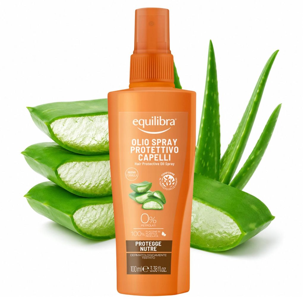 Equilibra Haaröl UV Schutz 100 ml Ohne Silikone Sonnenpflege Für Haare Mit Arganöl Kokosöl Mandelöl Aloe Vera Gegen Trockenes Haar Frizz Farbv...