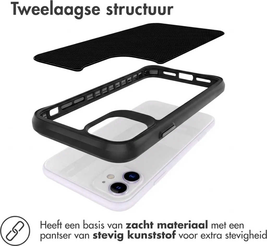 Custodia imoshion iPhone 11 Ibrida Carbonio - Massima Resistenza Nero - 11