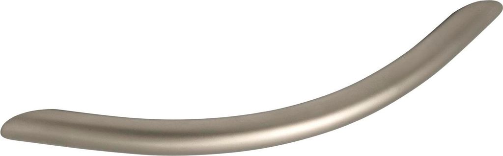 Griff Meduna Schubladengriff B 225 mm gebogen Möbelgriff Stahl vernickelt matt