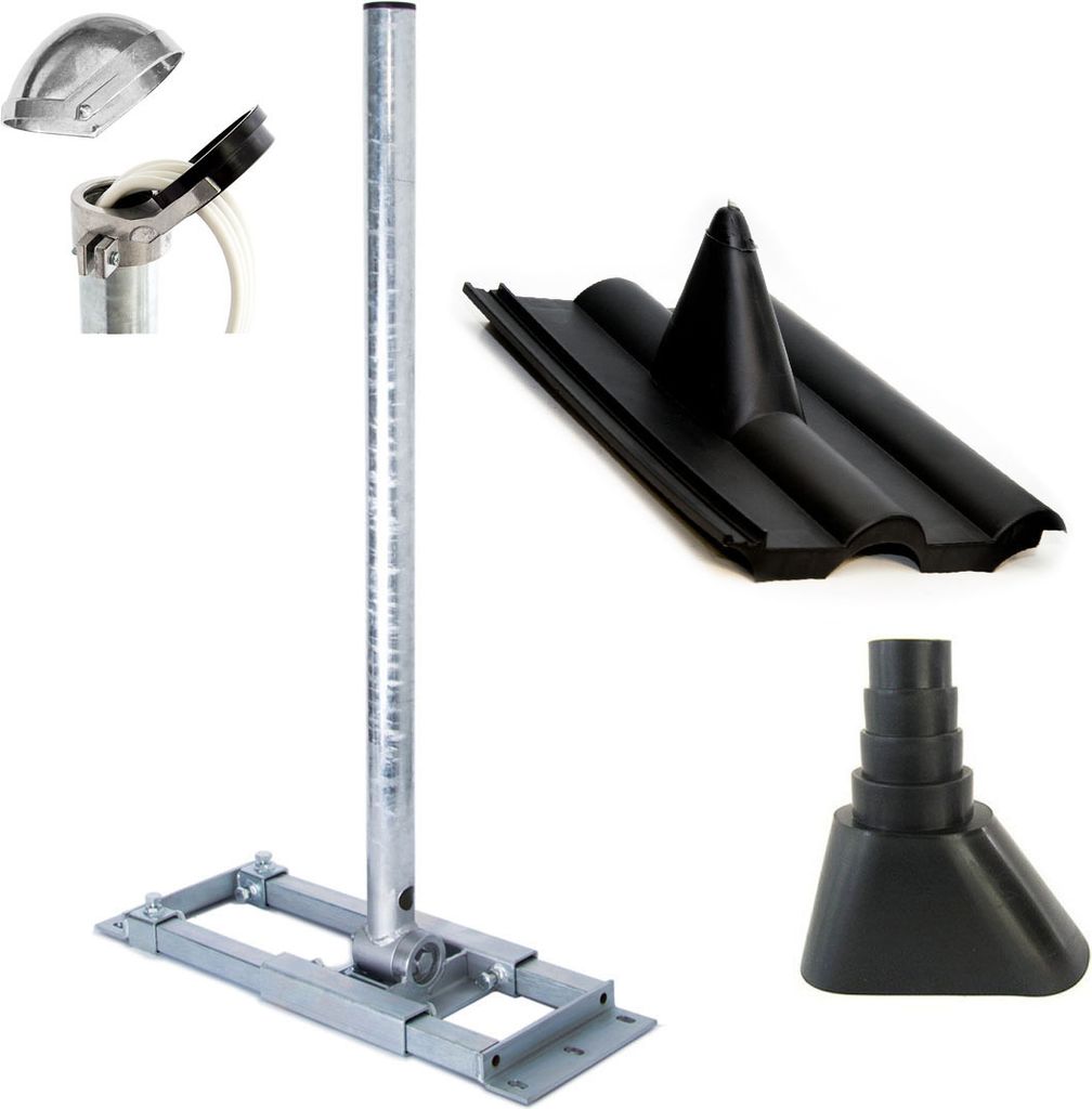 PremiumX DELUXE X130-48 Dachsparrenhalter 130cm Mast Kappe Produktbild 