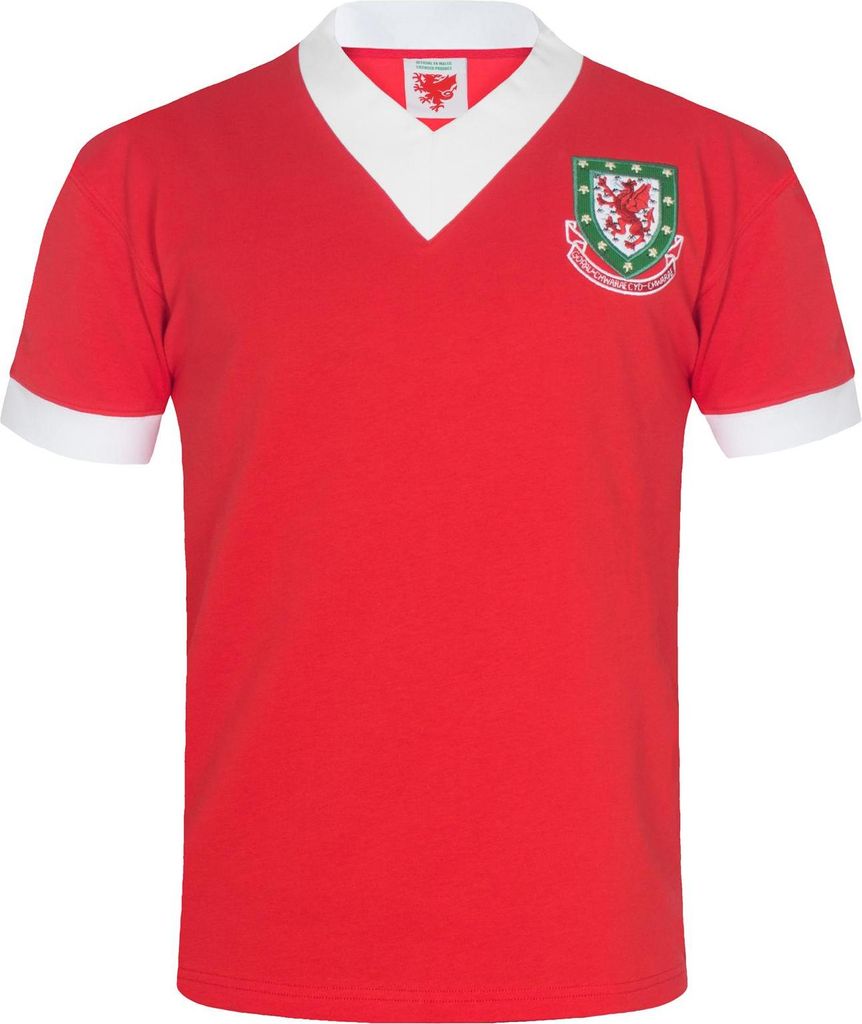 FA Wales - "1958 John Charles 9" T-Shirt für Herren GF972 (M) (Rot)