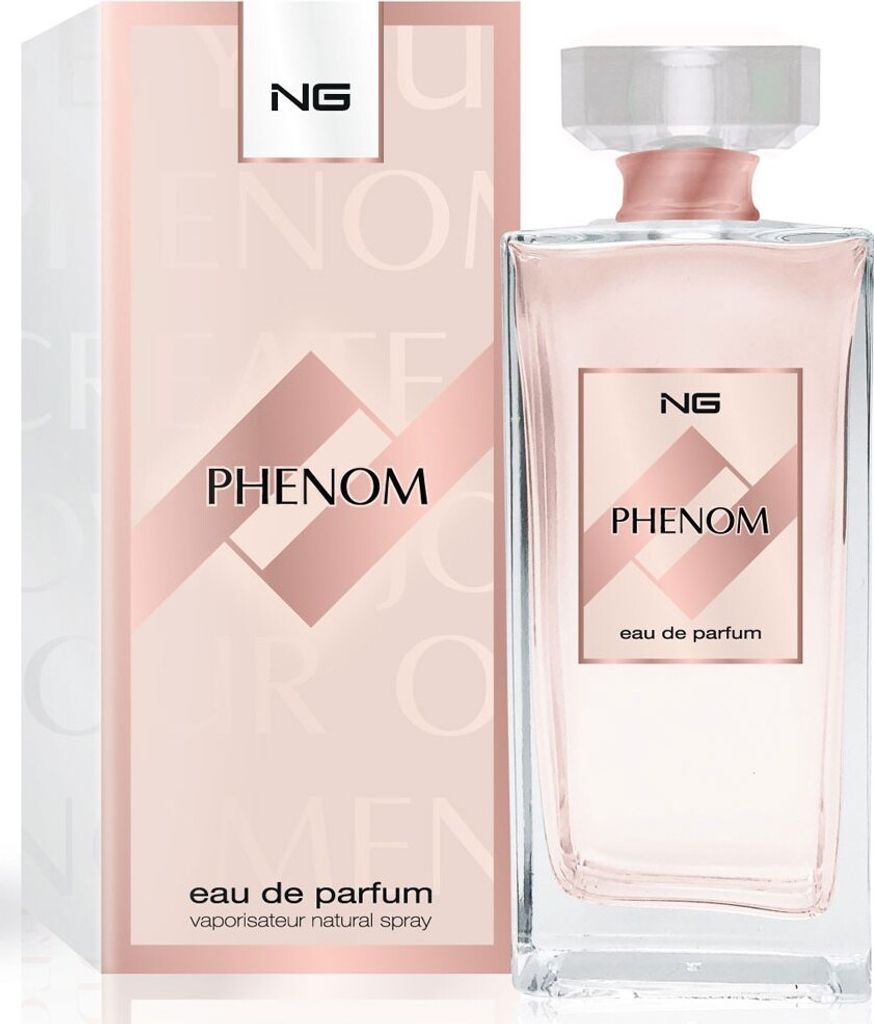 A perfume bottle and its box are displayed against a white background.