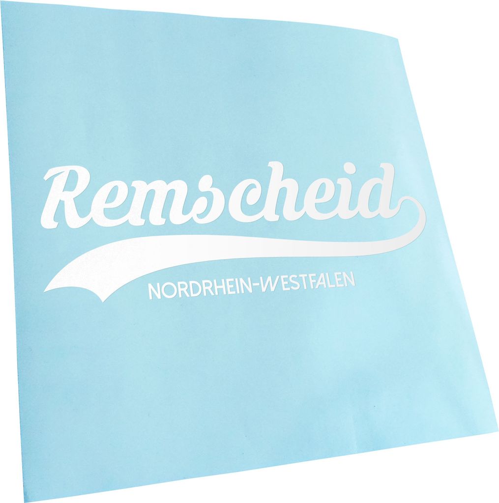 Kiwistar - Autoaufkleber - Remscheid Nordrhein-Westfalen - Weiss - 60x20cm - Aufkleber für Auto, Laptop, Fahrrad, LKW, Motorrad mehrfarbig JDM Dec...