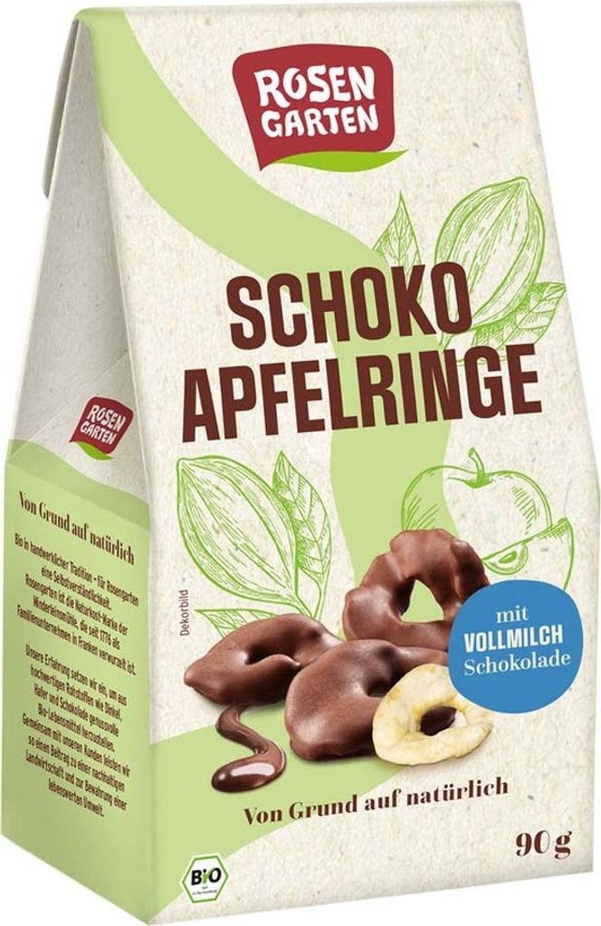 Schoko Apfelringe - Vollmilchschokolade 90g Produktbild 