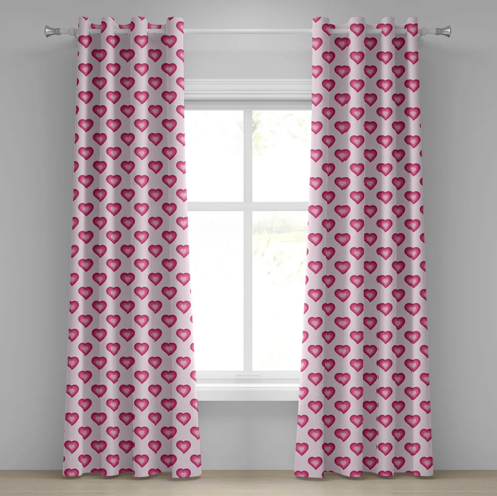 Rideau anti-regards rose pâle à œillets pour déco intérieure 280cm